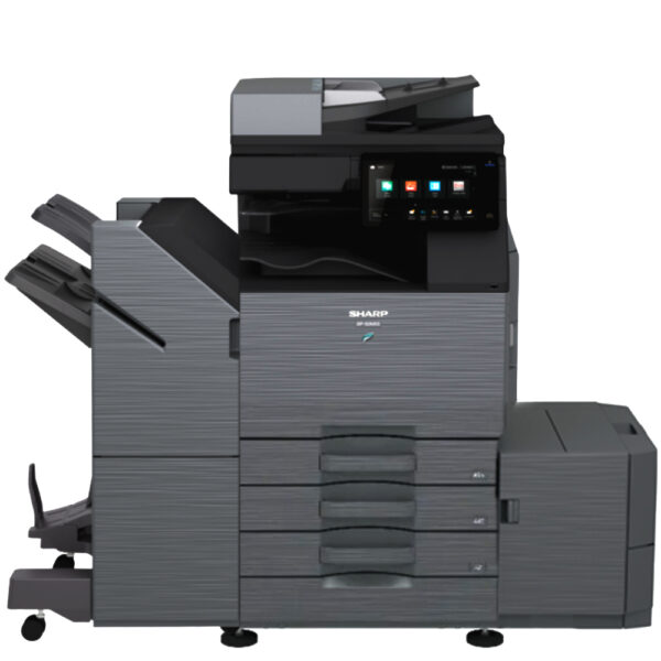 Sharp BP-50C36 w/ 3 trays, 3K Booklet Finisher, and Large Capacity Cassette